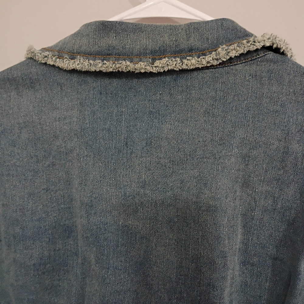 Shein Curve, EUC, Women's, Denim Jacket w/ Pockets, Size 0XL, Long Sleeve, - Picture 8 of 10